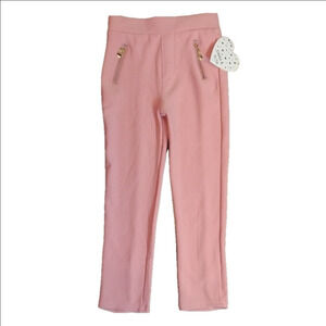 Kids - Pink and Gold High-Waisted Textured Leggings